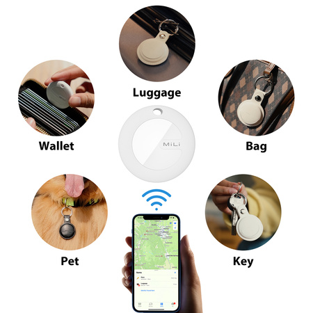 MiLi Lokalizator GPS Bluetooth MiTag Tracker (Apple only) + etui brelok