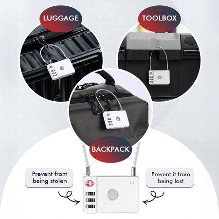 MiLi Lokalizator GPS Bluetooth MiLock Tracker (Apple only) kłódka do bagażu