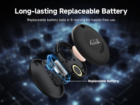 Lifemate Lokalizator GPS Bluetooth LifeTag Tracker Android + etui brelok czarny