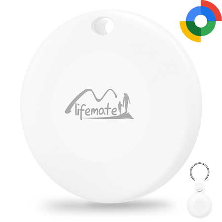 Lifemate Lokalizator GPS Bluetooth LifeTag Tracker Android + etui brelok biały