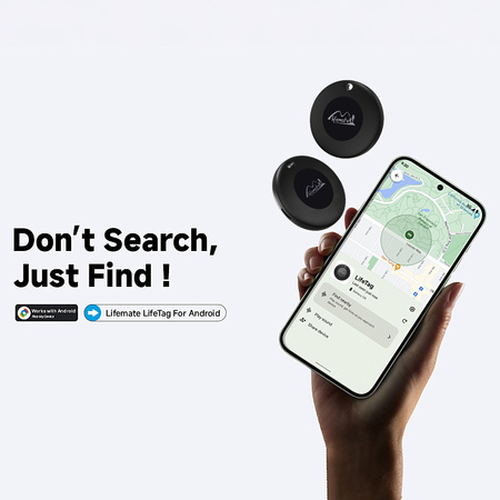 Lifemate Lokalizator GPS Bluetooth LifeTag Tracker Android czarny - 4 sztuki