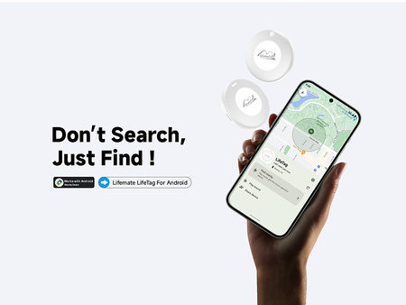 Lifemate Lokalizator GPS Bluetooth LifeTag Tracker Android + etui brelok biały