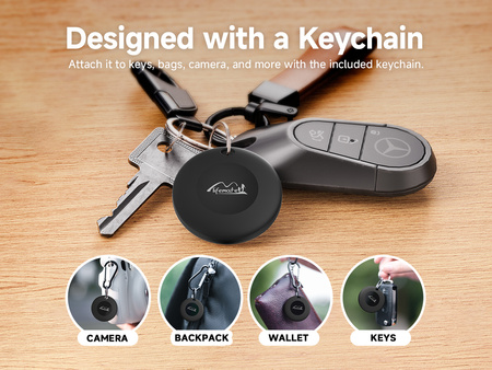 Lifemate Lokalizator GPS Bluetooth LifeTag Tracker Android + etui brelok czarny